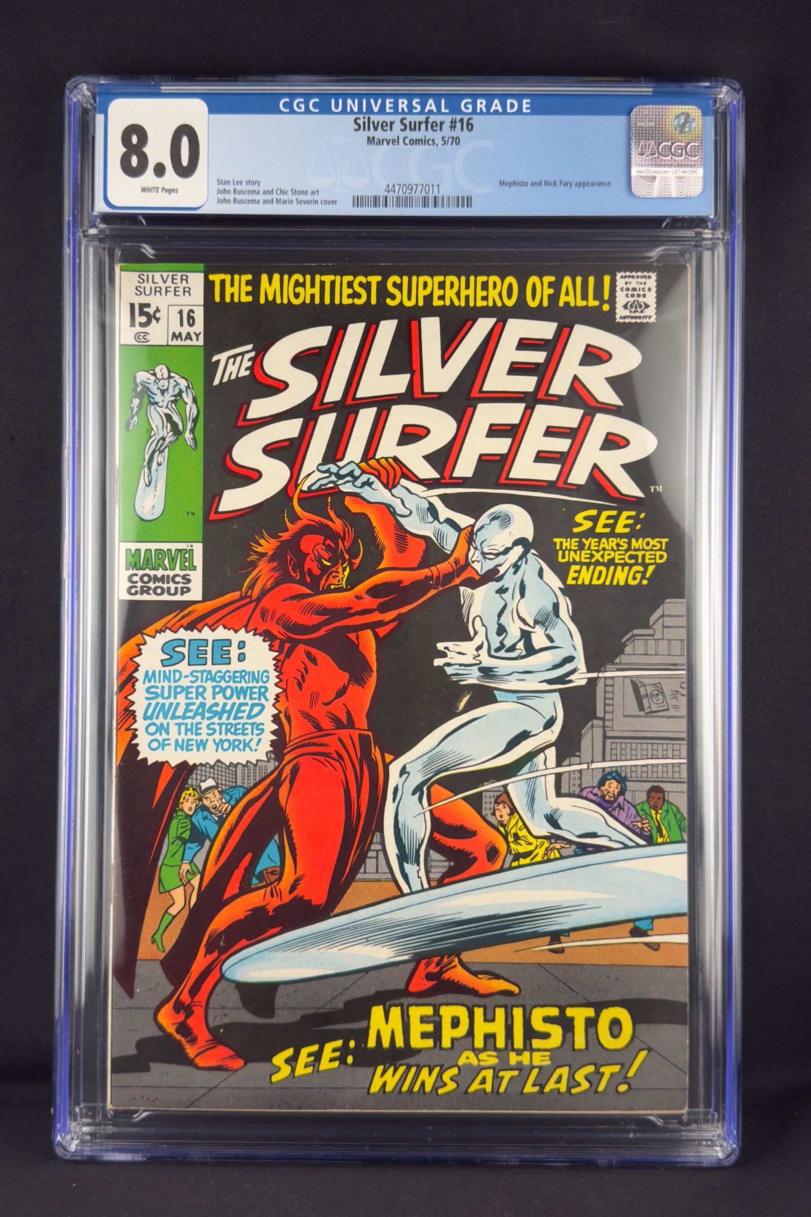 Silver Surfer #16 (1970) CGC 8.0 - vs. Mephisto