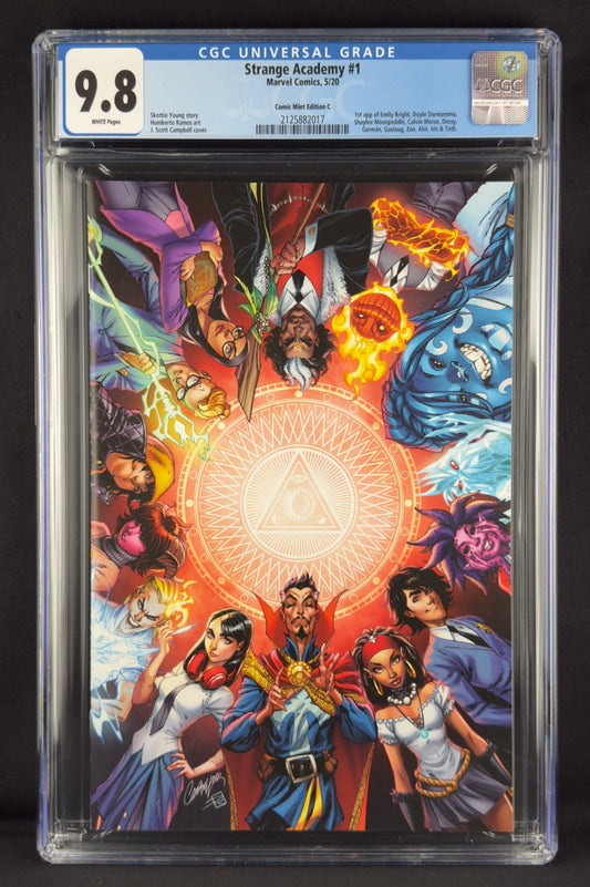 Strange Academy #1 (2020) CGC 9.8 J. Scott Campbell Virgin Variant C Ltd 3000 - 1st app Emily Bright
