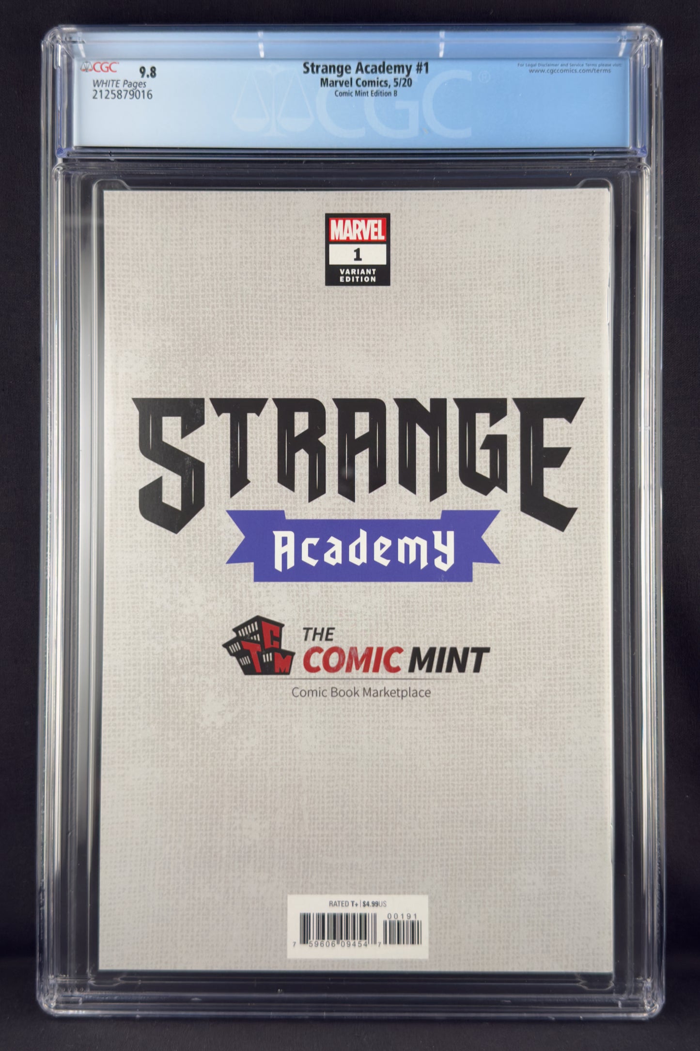 Strange Academy #1 (2020) CGC 9.8 Peach Momoko Virgin Variant B Ltd 600 - 1st app Emily Bright