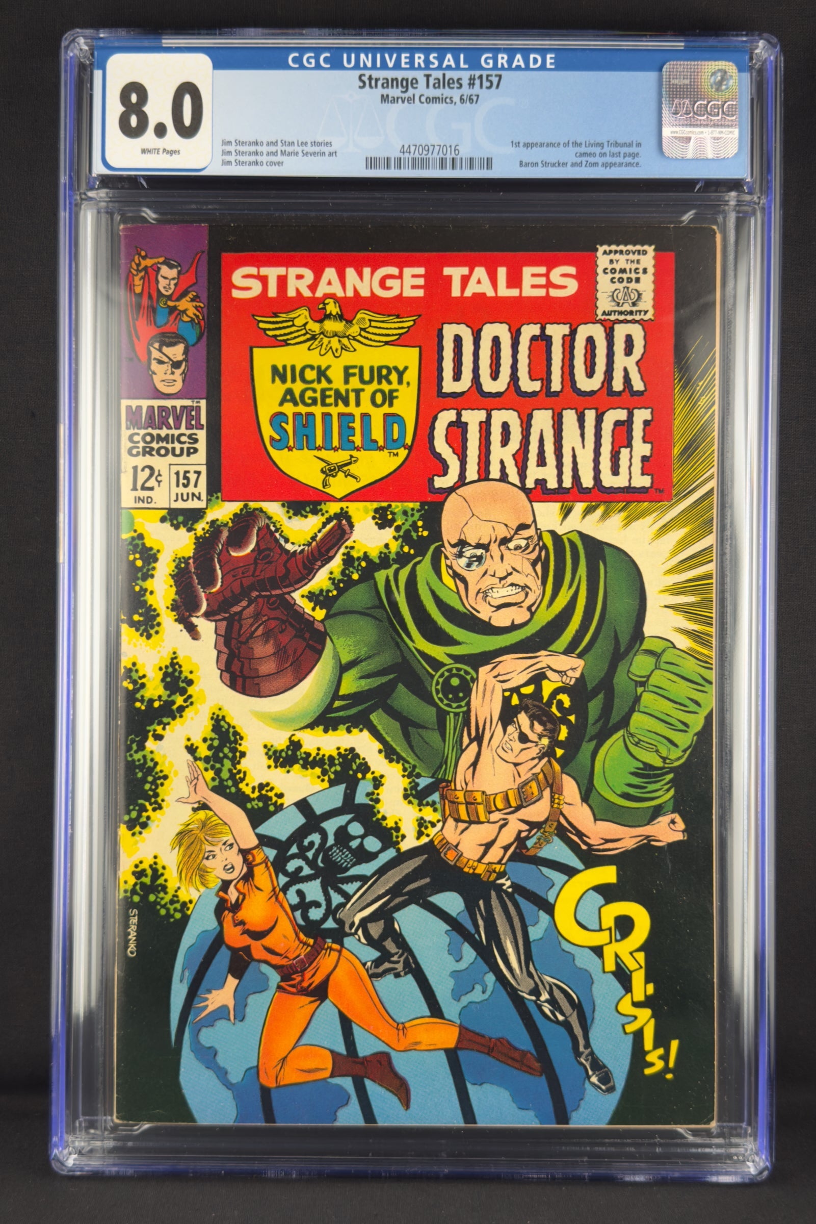 Strange Tales #157 (1967) CGC 8.0 - First cameo appearance of the Living Tribunal