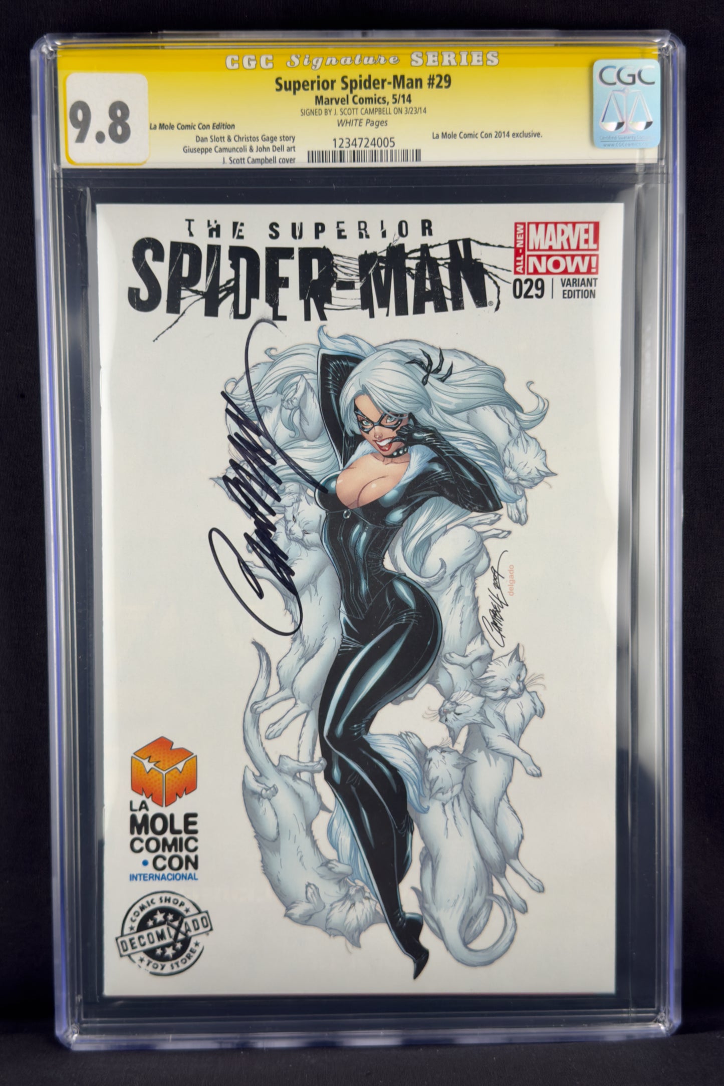 Superior Spider-Man #29 (2014) CGC 9.8 SS J Scott Campbell Mexico La Mole Var.
