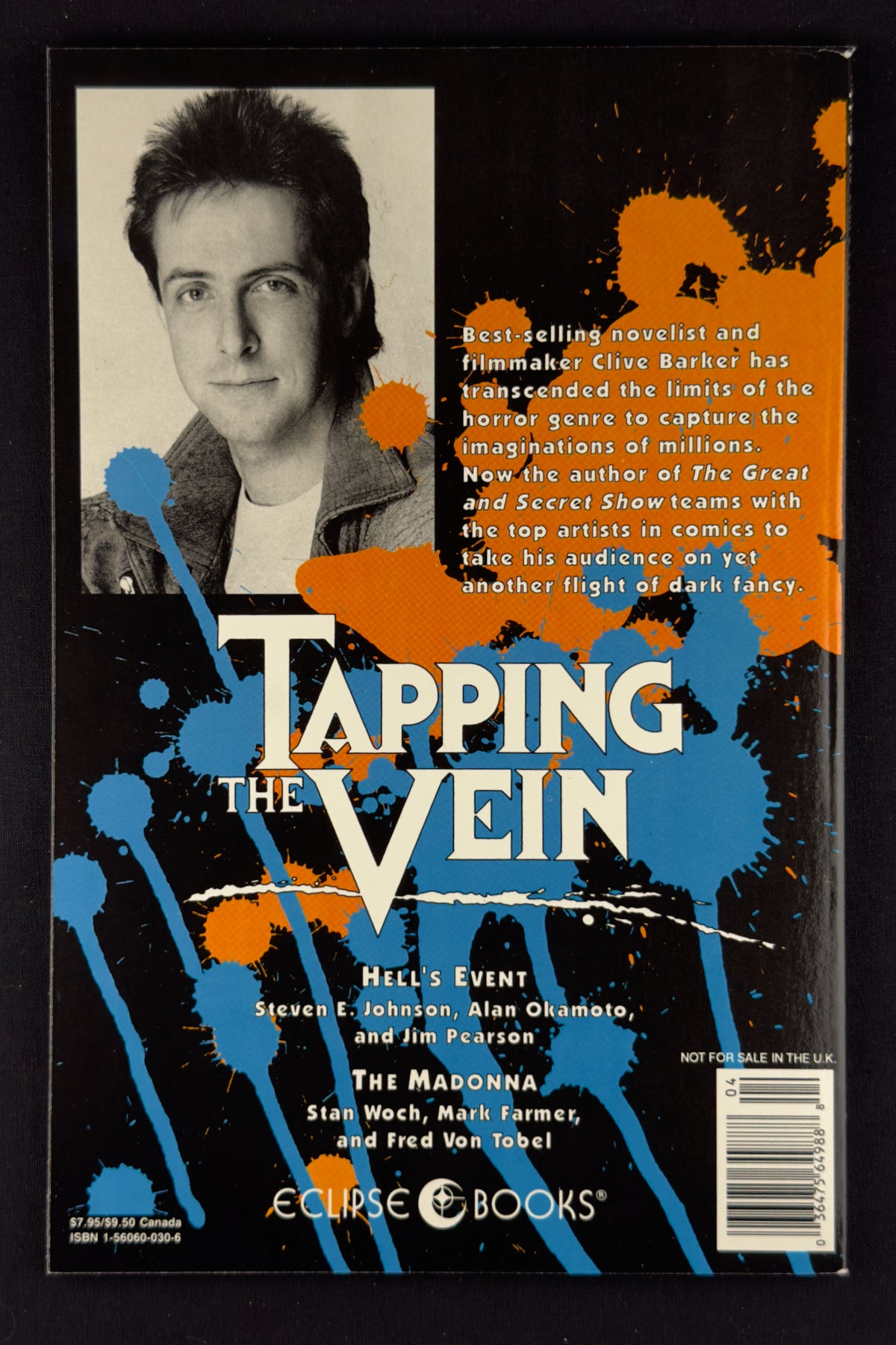 Clive Barker Tapping the Vein #1-5 Complete Eclipse Horror Set (1989-92) NM-/NM