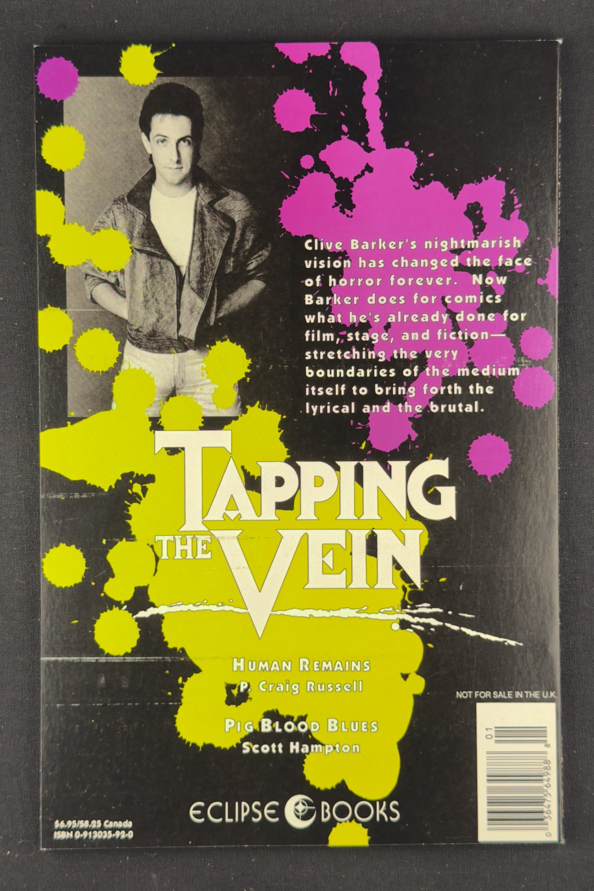 Clive Barker Tapping the Vein #1-5 Complete Eclipse Horror Set (1989-92) NM-/NM