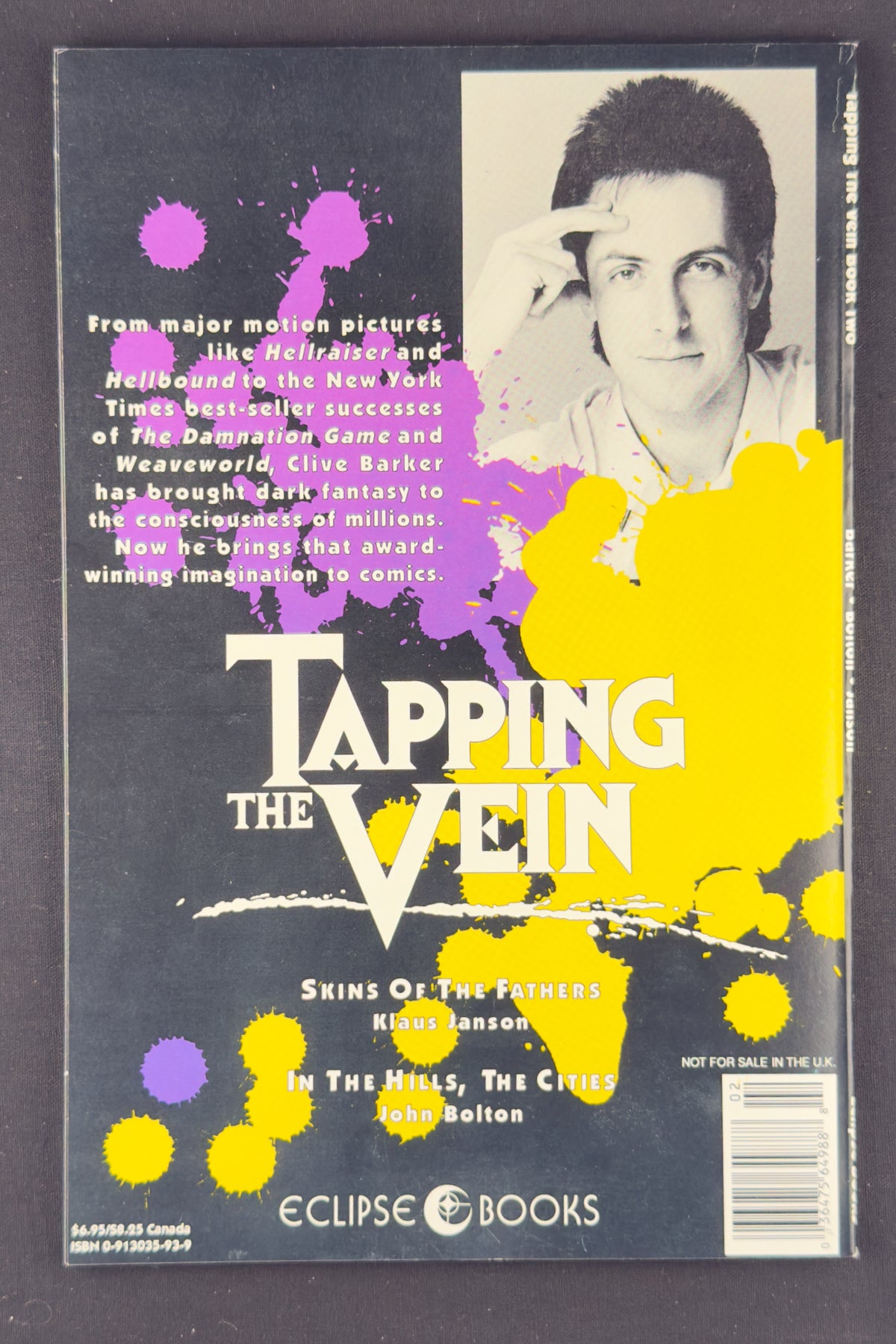 Clive Barker Tapping the Vein #1-5 Complete Eclipse Horror Set (1989-92) NM-/NM