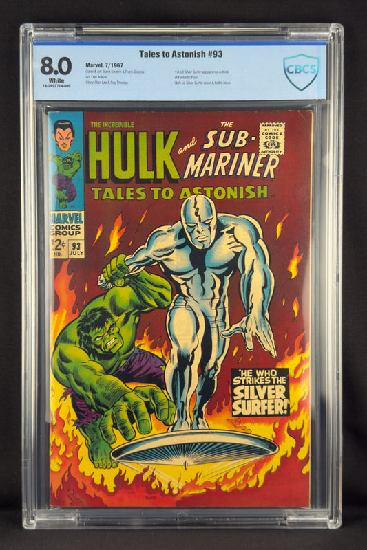 Tales to Astonish #93 (1967) CBCS 8.0. Hulk vs Silver Surfer.