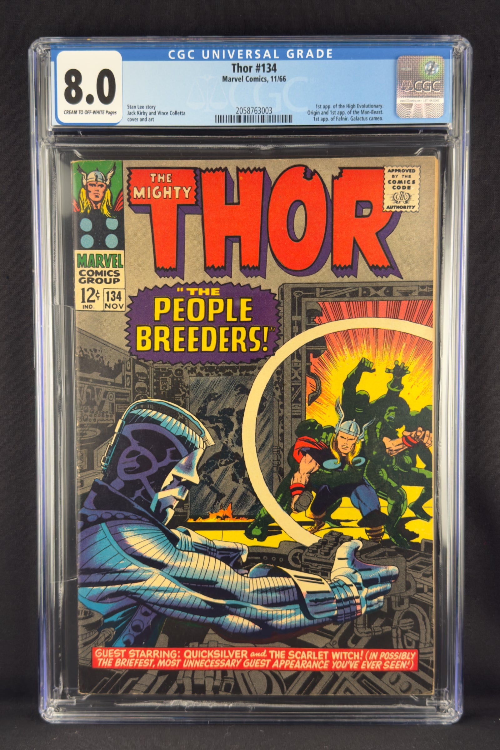 Thor #134 (1966) CGC 8.0 - First appearance of the High Evolutionary