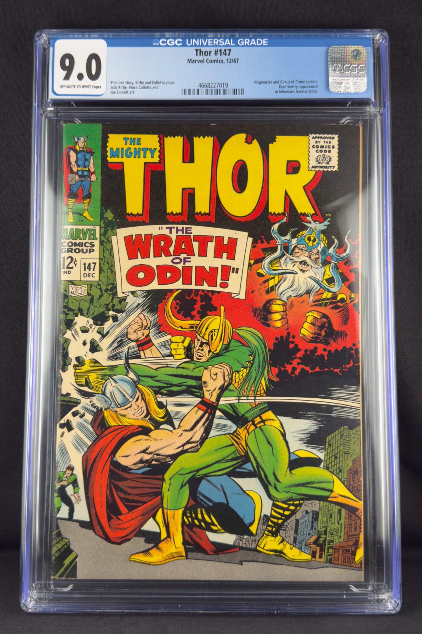 Thor #147 (1967) CGC 9.0 - Origin the Inhumans