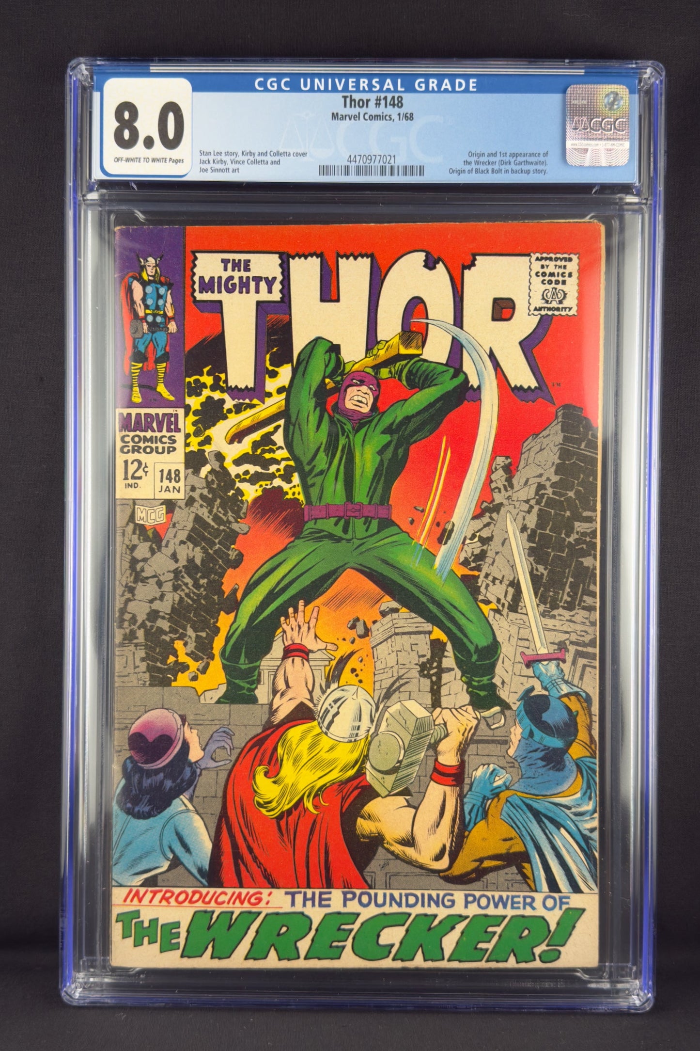Thor #148 (1968) CGC 8.0 - First appearance of the Wrecker