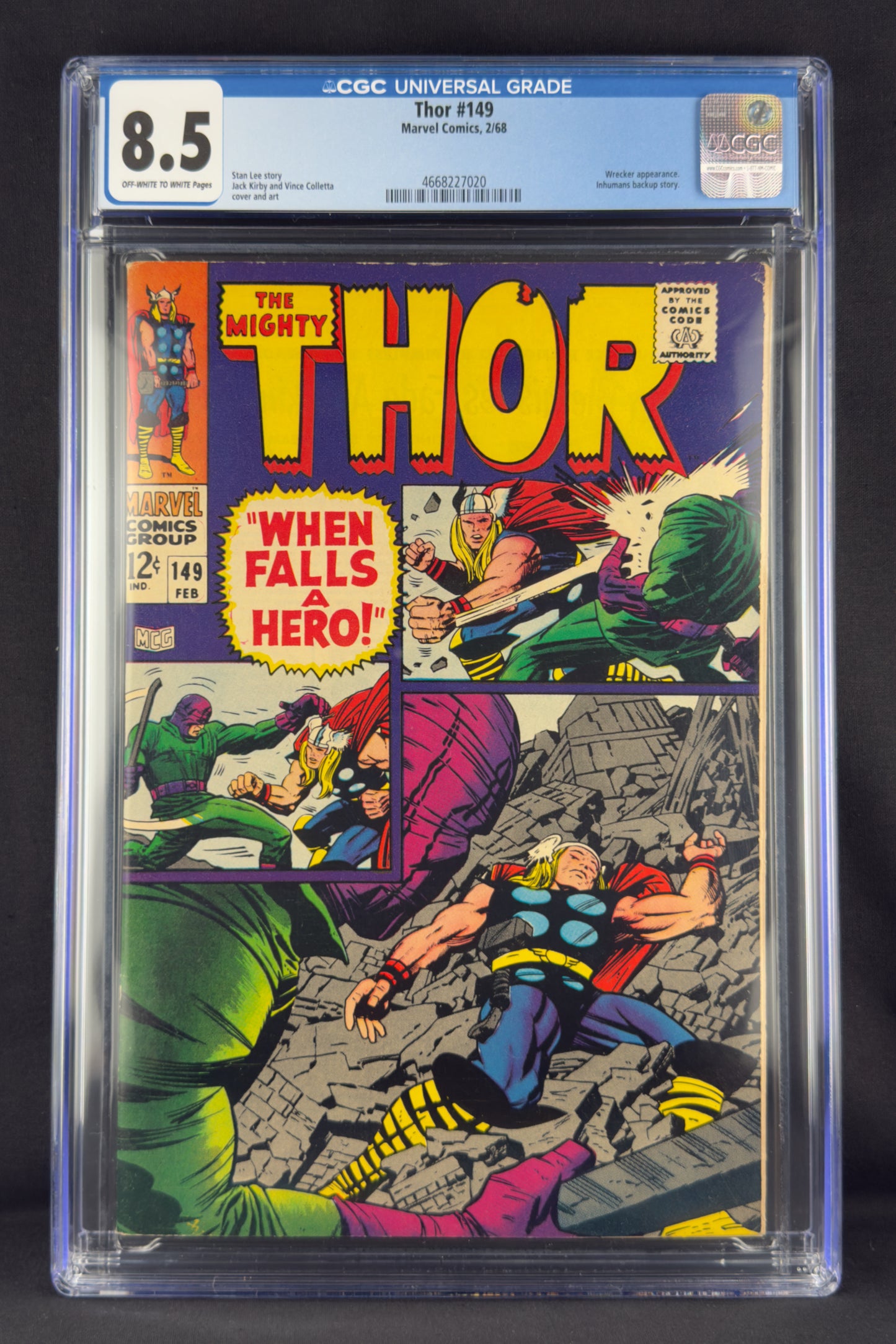 Thor #149 (1968) CGC 8.5 - Origin Black Bolt