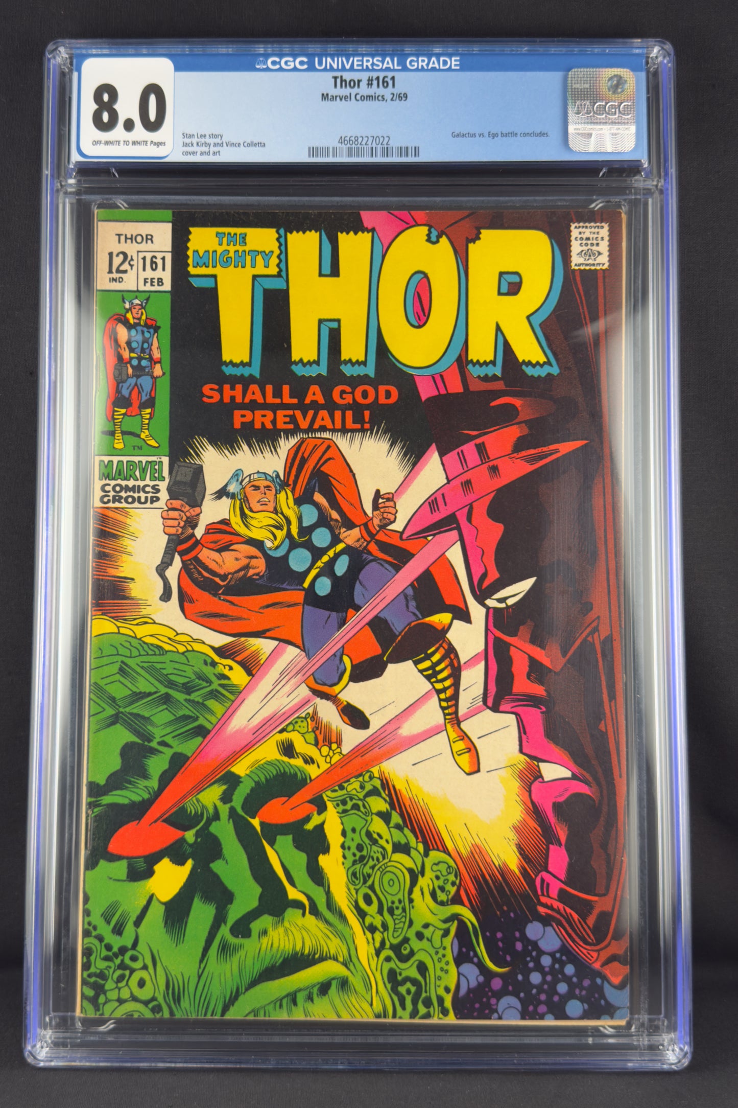 Thor #161 (1969) CGC 8.0 - Galactus vs Ego