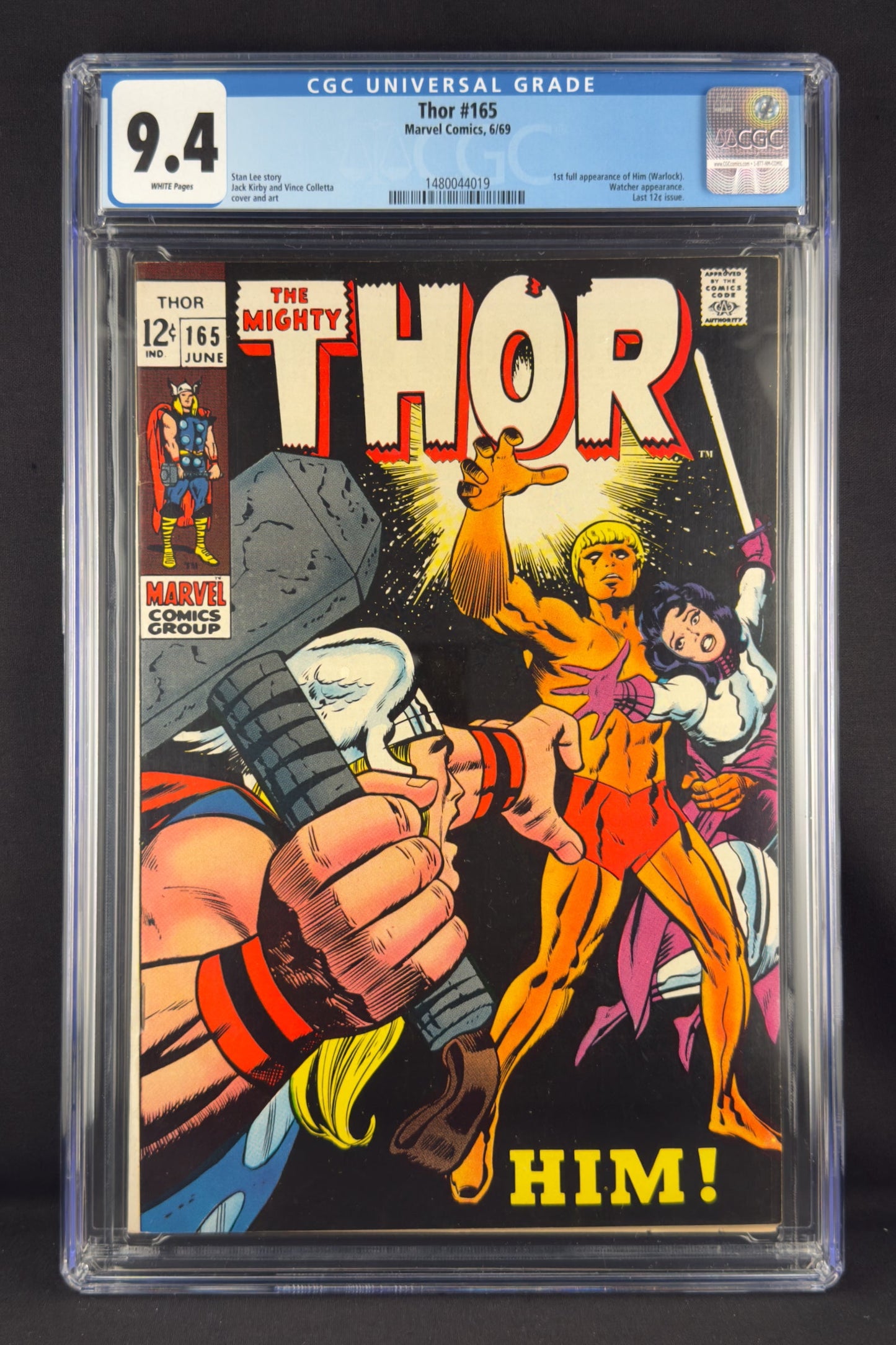 Thor #165 (1969) CGC 9.4 - First full appearance of Him (Adam Warlock)