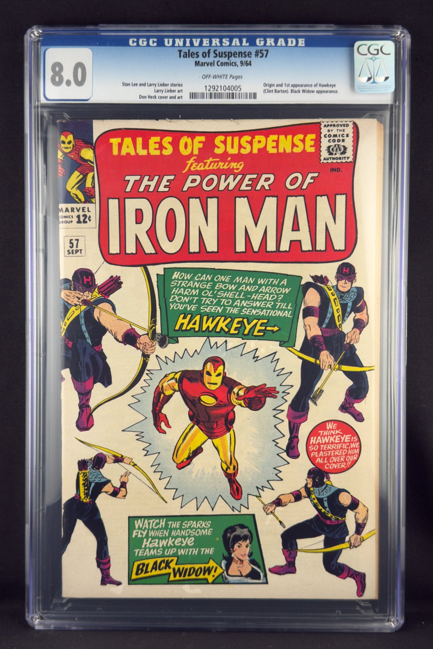 Tales of Suspense #57 (1964) CGC 8.0 - First appearance of Hawkeye (Clint Barton)
