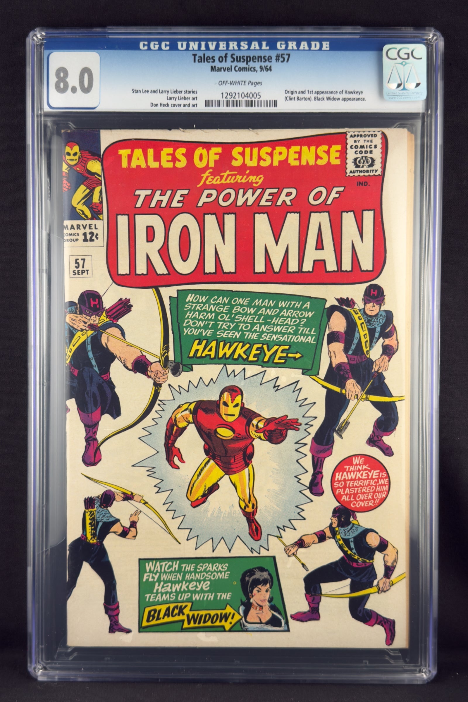 Tales of Suspense #57 (1964) CGC 8.0 - First appearance of Hawkeye (Clint Barton)