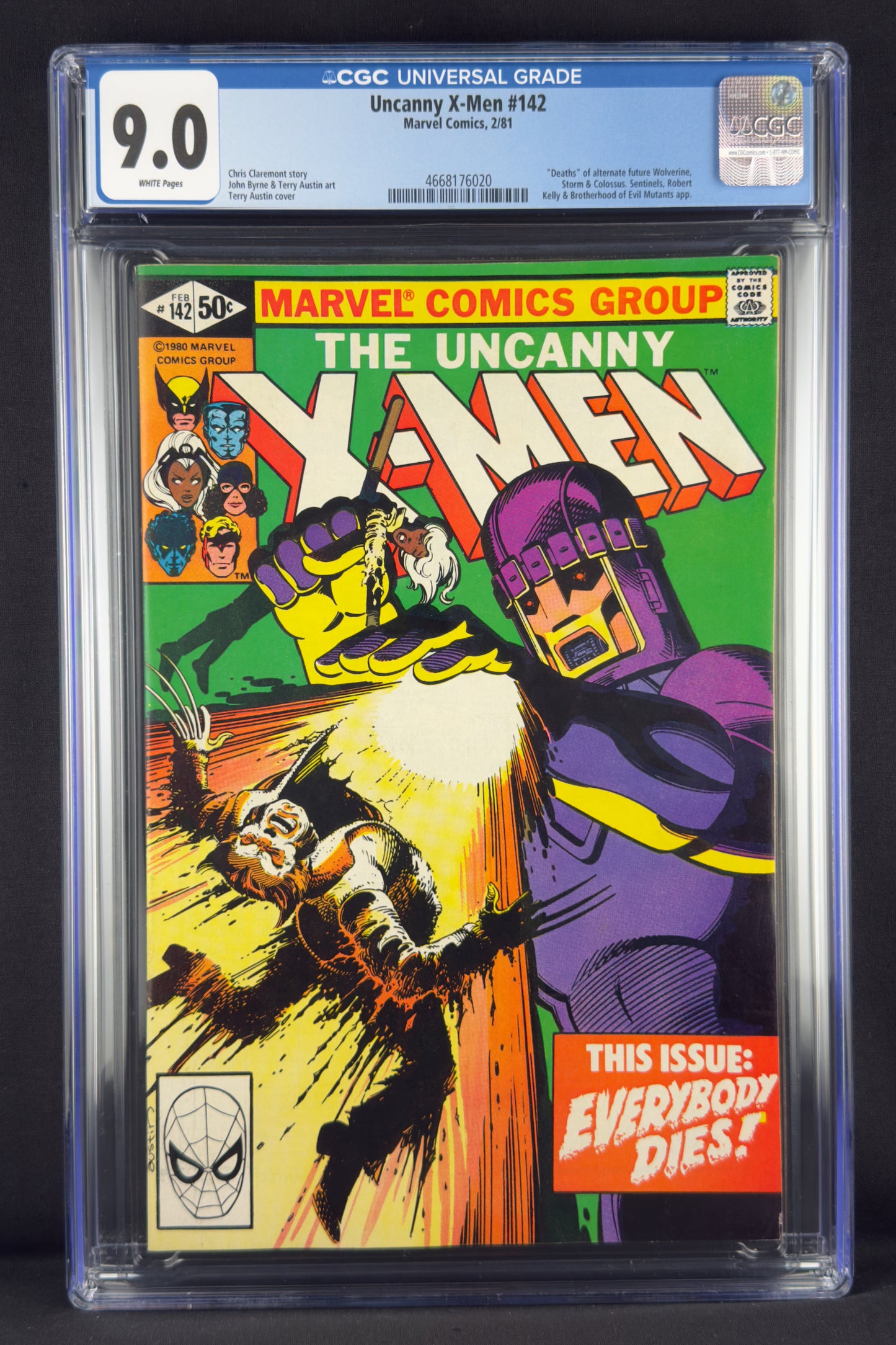 Uncanny X-Men #142 (1981) CGC 9.0 Days of Future Past.