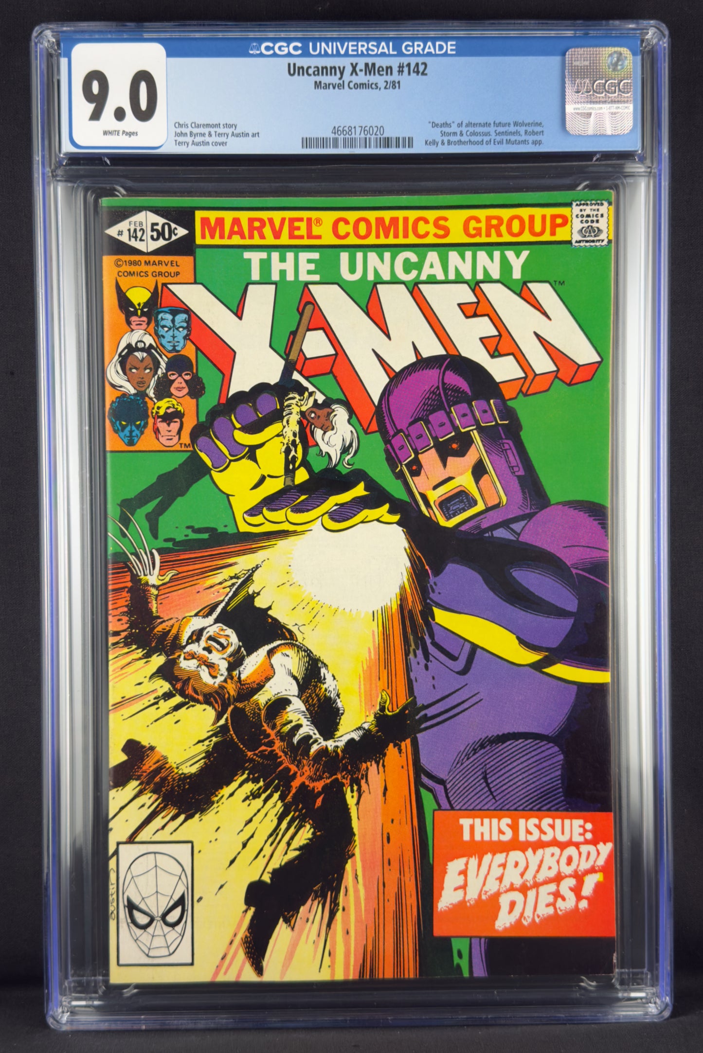 Uncanny X-Men #142 (1981) CGC 9.0 Days of Future Past