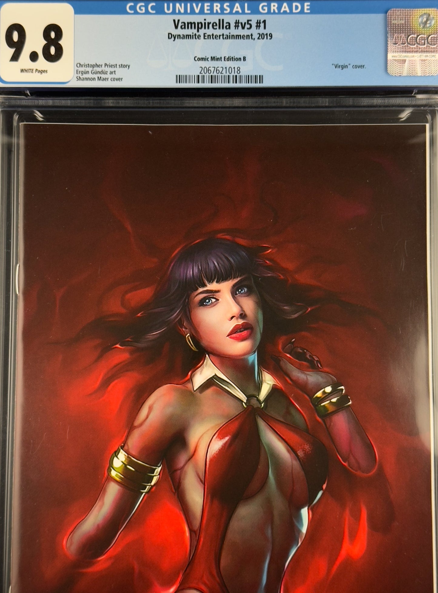 Vampirella #1 (2019) CGC 9.8 Shannon Maer Virgin Variant B Ltd 500