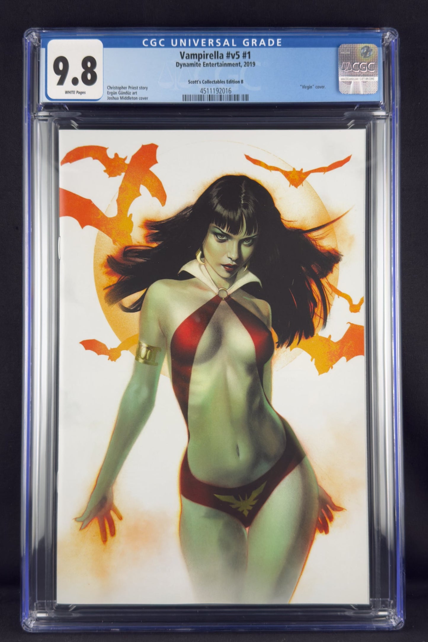 Vampirella #1 (2019) CGC 9.8 Joshua Middleton Virgin Variant B