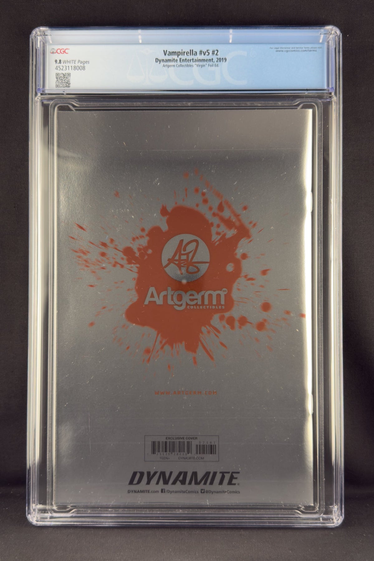 Vampirella #2 (2019) CGC 9.8 Stanley "Artgerm" Lau Virgin Foil Variant