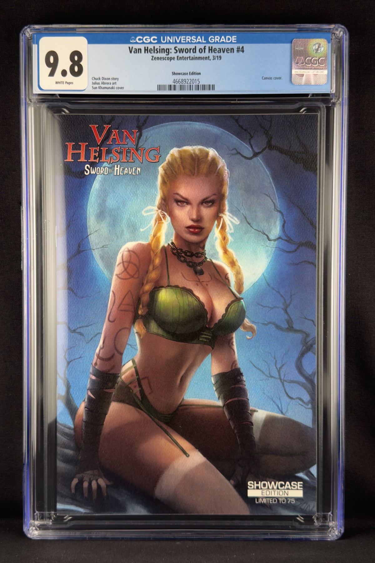 Van Helsing Sword of Heaven #4 (2019) CGC 9.8 Sun Khamunaki Showcase.