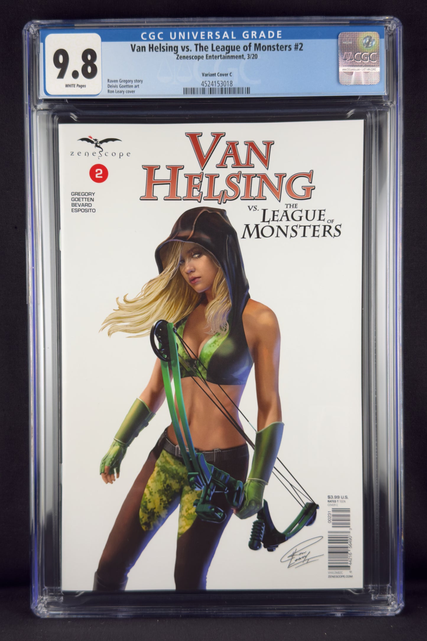 Van Helsing vs The League of Monsters #2 (2020) CGC 9.8 Ron Leary Jr. Variant C.