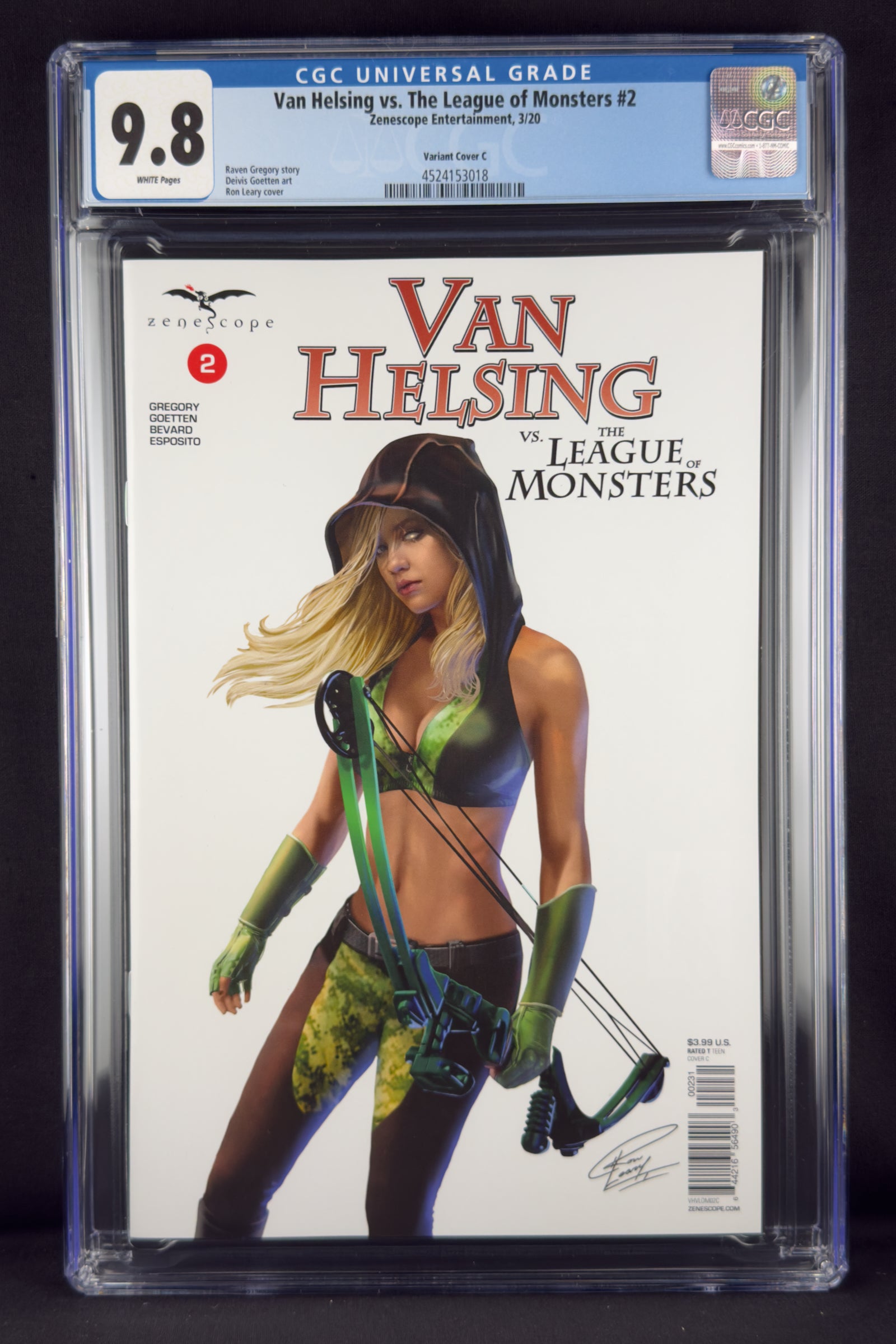Van Helsing vs The League of Monsters #2 (2020) CGC 9.8 Ron Leary Jr. Variant C.