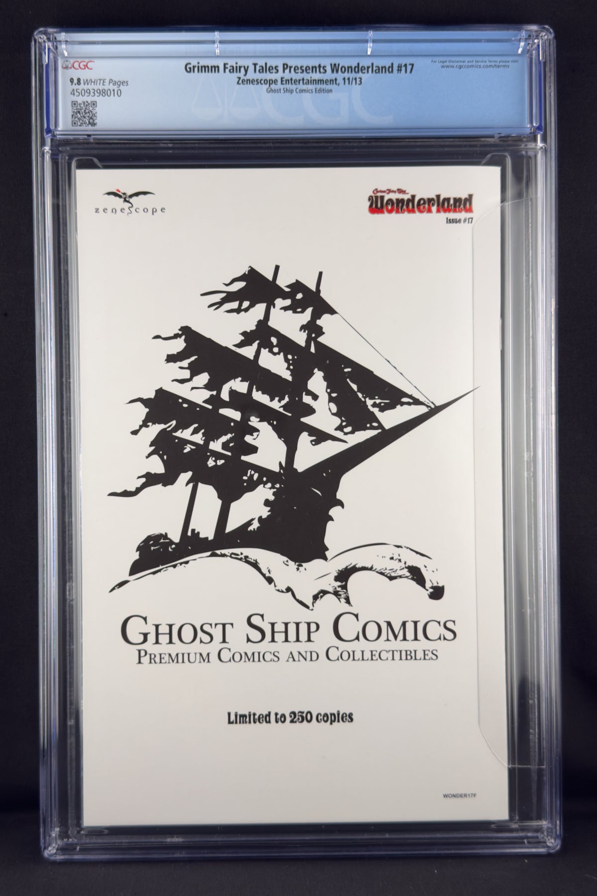 Wonderland #17 (2013) CGC 9.8 Jesse Wichmann Virgin Variant Ltd 250