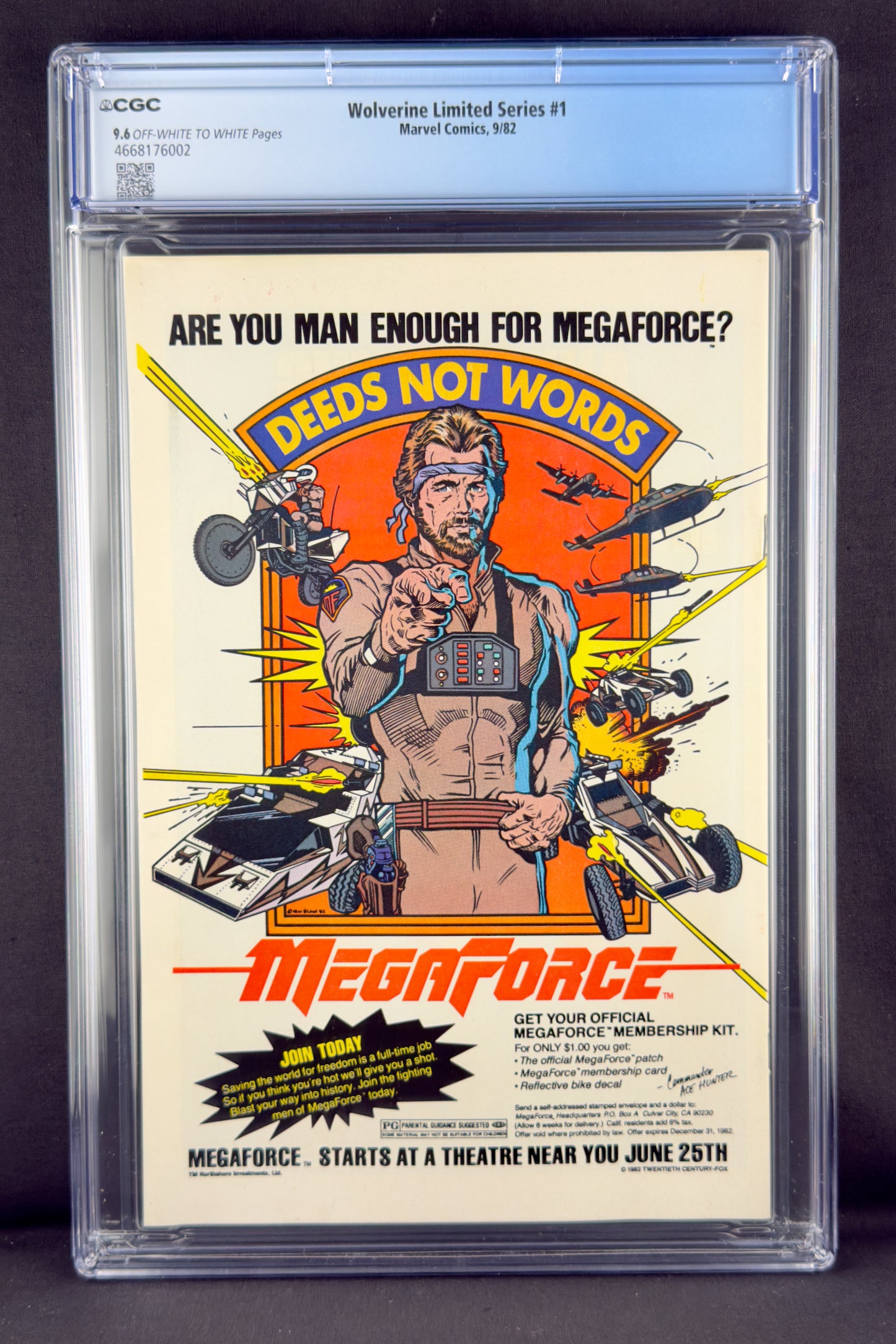 Wolverine (Limited Series) #1 (1982) CGC 9.6 - 1st cameo Yukio