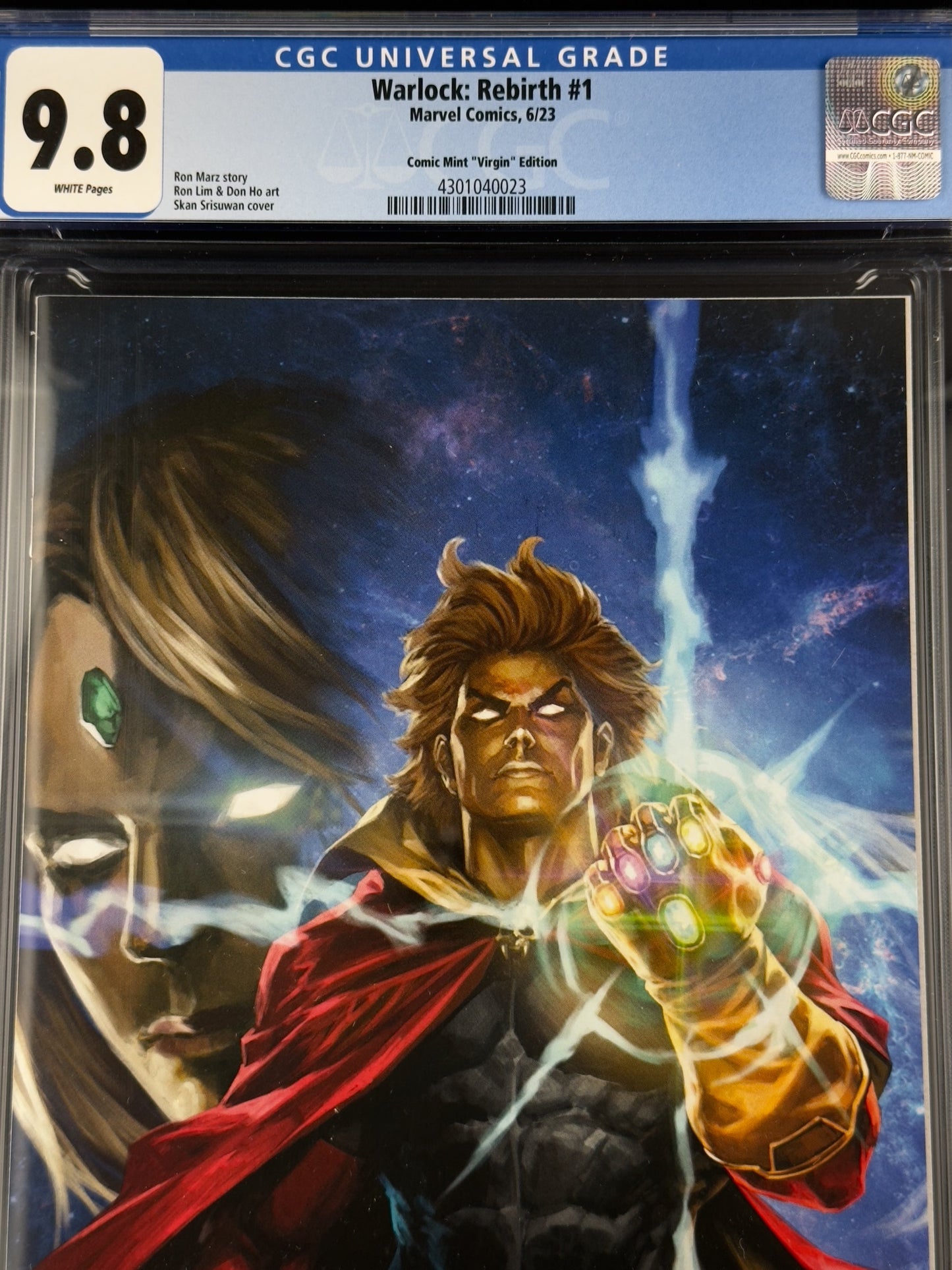 Warlock: Rebirth #1 (2023) CGC 9.8 Skan Srisuwan Virgin Variant B Ltd 600 1st app Eve Warlock