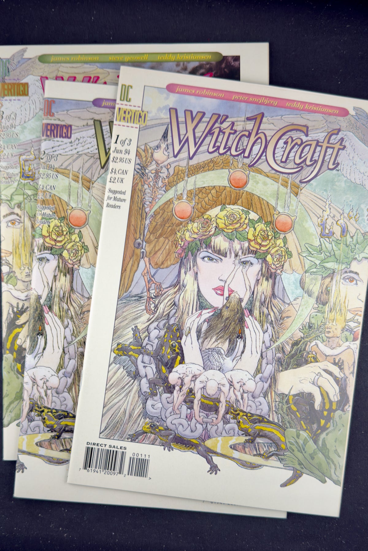 DC Vertigo Witchcraft #1-3 Complete Set (1994) Kaluta Connecting Covers NM+