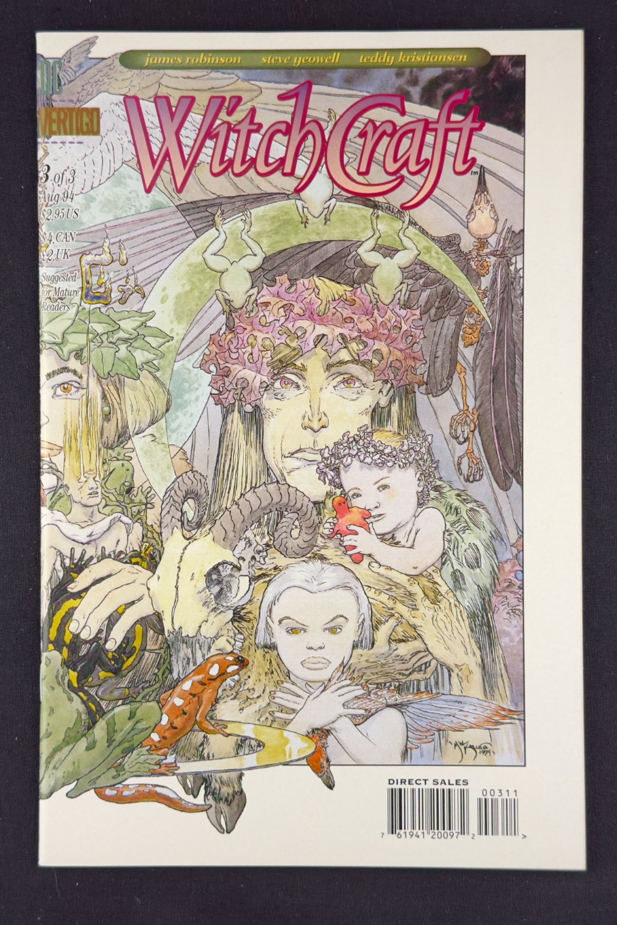 DC Vertigo Witchcraft #1-3 Complete Set (1994) Kaluta Connecting Covers NM+