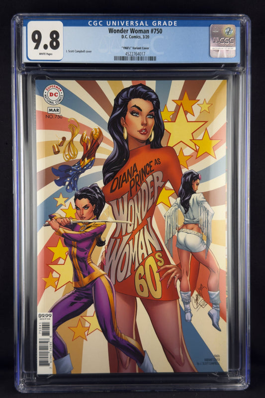Wonder Woman #750 (2020) CGC 9.8 J. Scott Campbell 1960s Variant