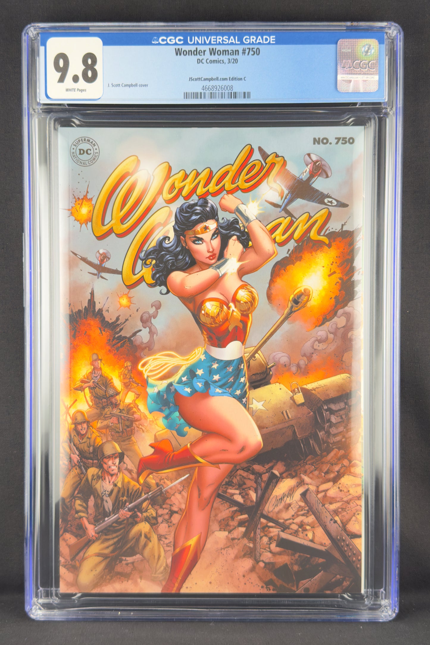 Wonder Woman #750 (2020) CGC 9.8 J Scott Campbell Variant C.