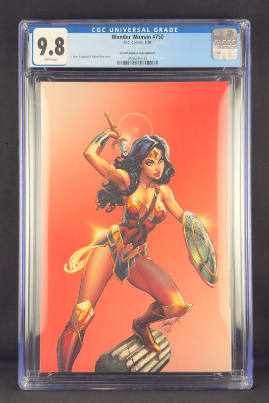 Wonder Woman #750 (2020) CGC 9.8 J. Scott Campbell Virgin Variant D Ltd 1000