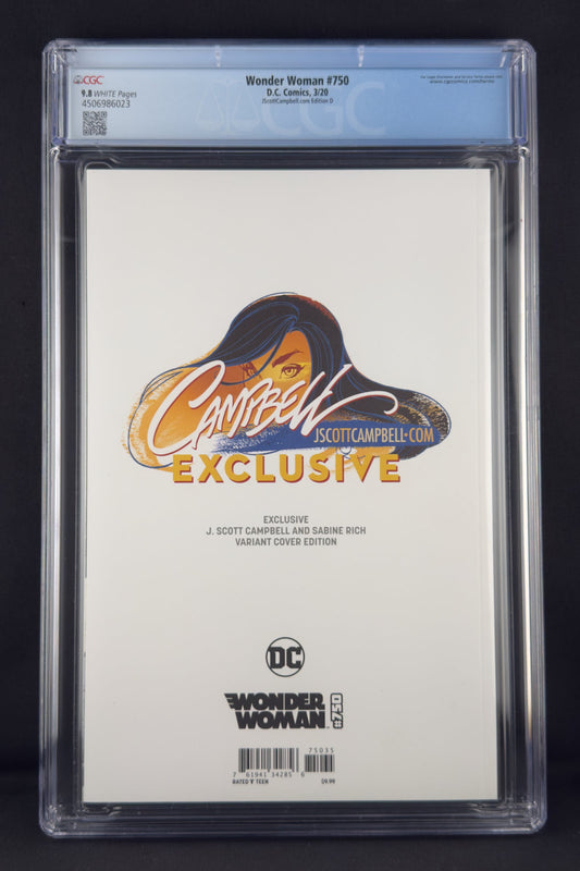 Wonder Woman #750 (2020) CGC 9.8 J. Scott Campbell Virgin Variant D Ltd 1000