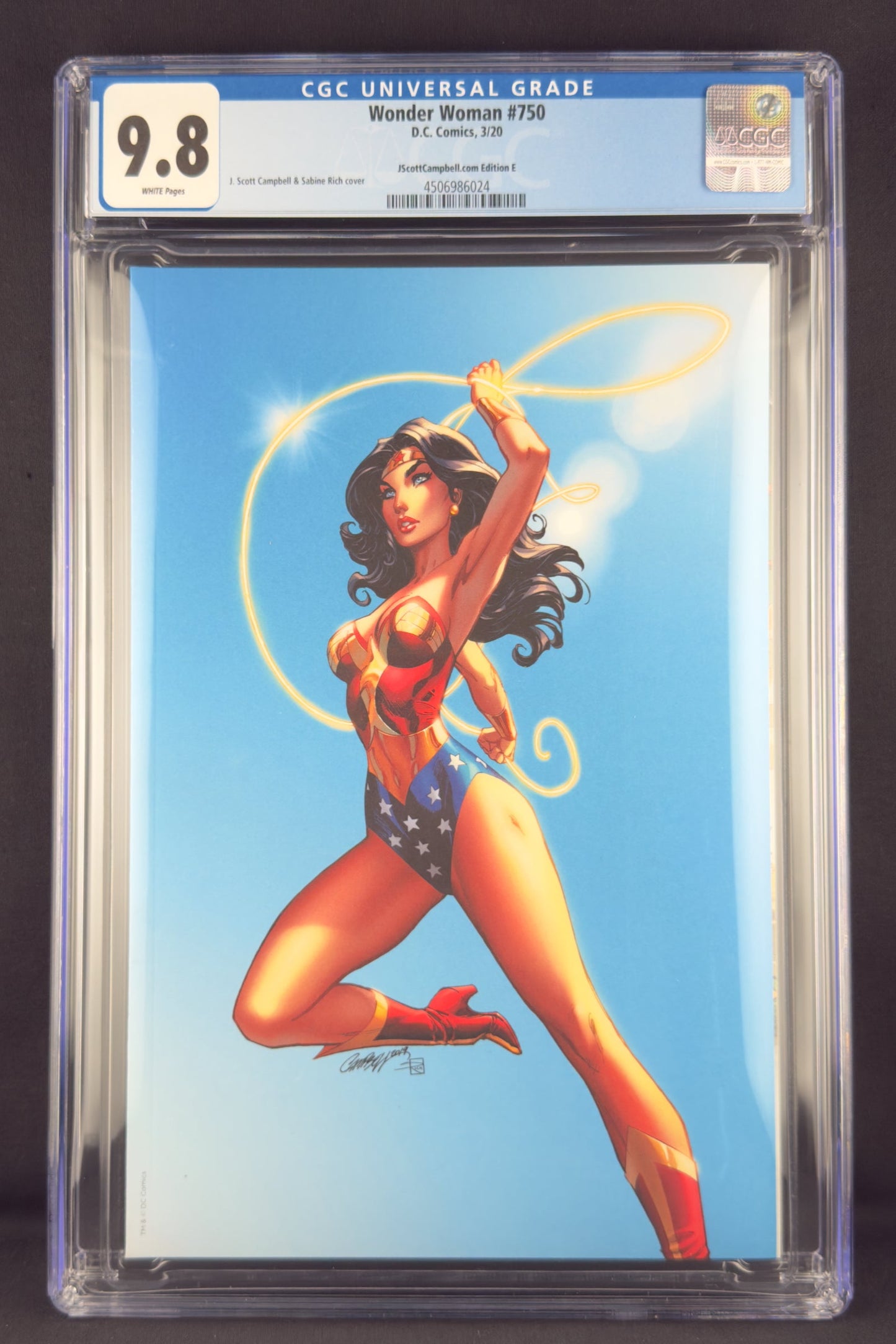 Wonder Woman #750 (2020) CGC 9.8 J. Scott Campbell Virgin Variant E Ltd 1000