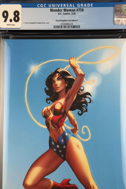 Wonder Woman #750 (2020) CGC 9.8 J. Scott Campbell Virgin Variant E Ltd 1000