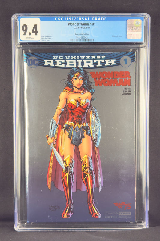 Wonder Woman #1 (2016) CGC 9.4 Jim Lee Silver Foil Convention Variant