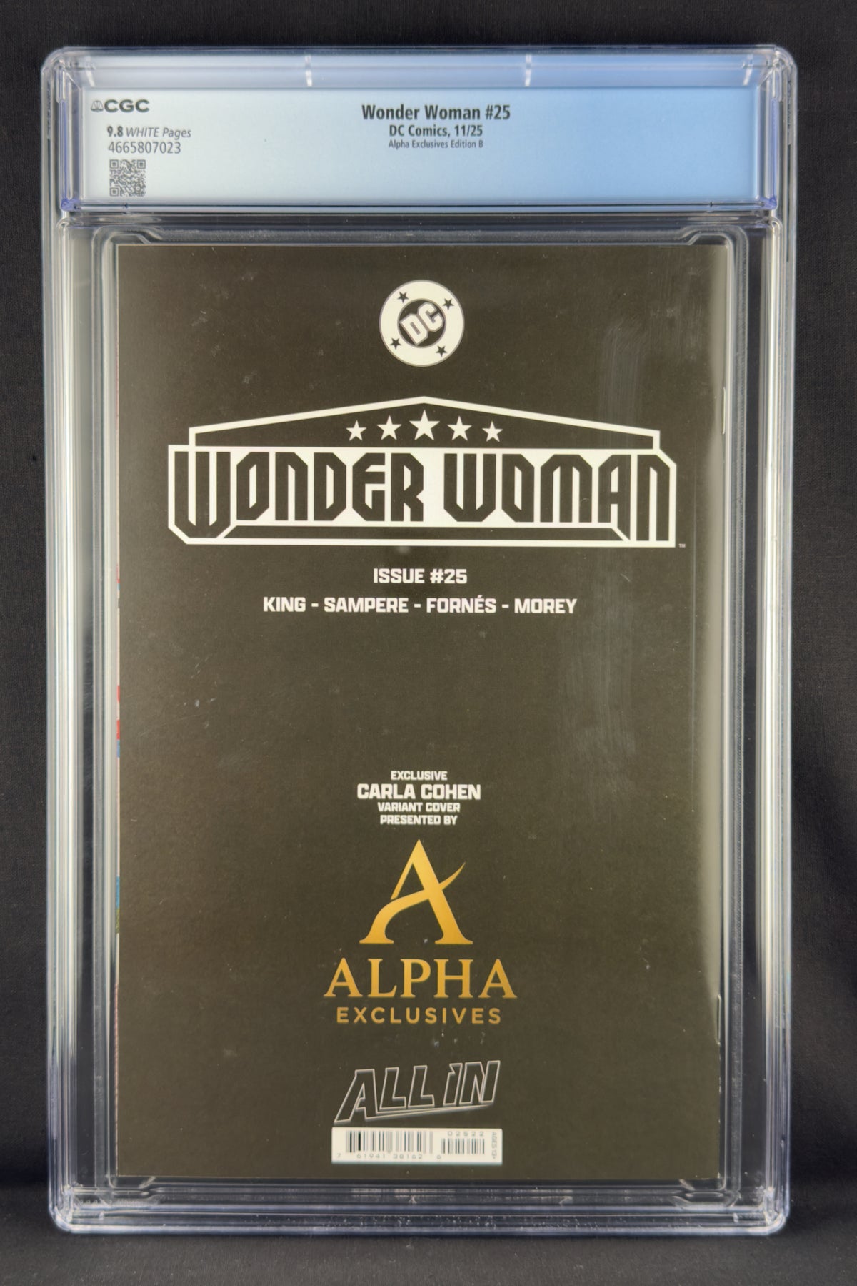 Wonder Woman #25 (2025) CGC 9.8 Carla Cohen Variant B Ltd 1000