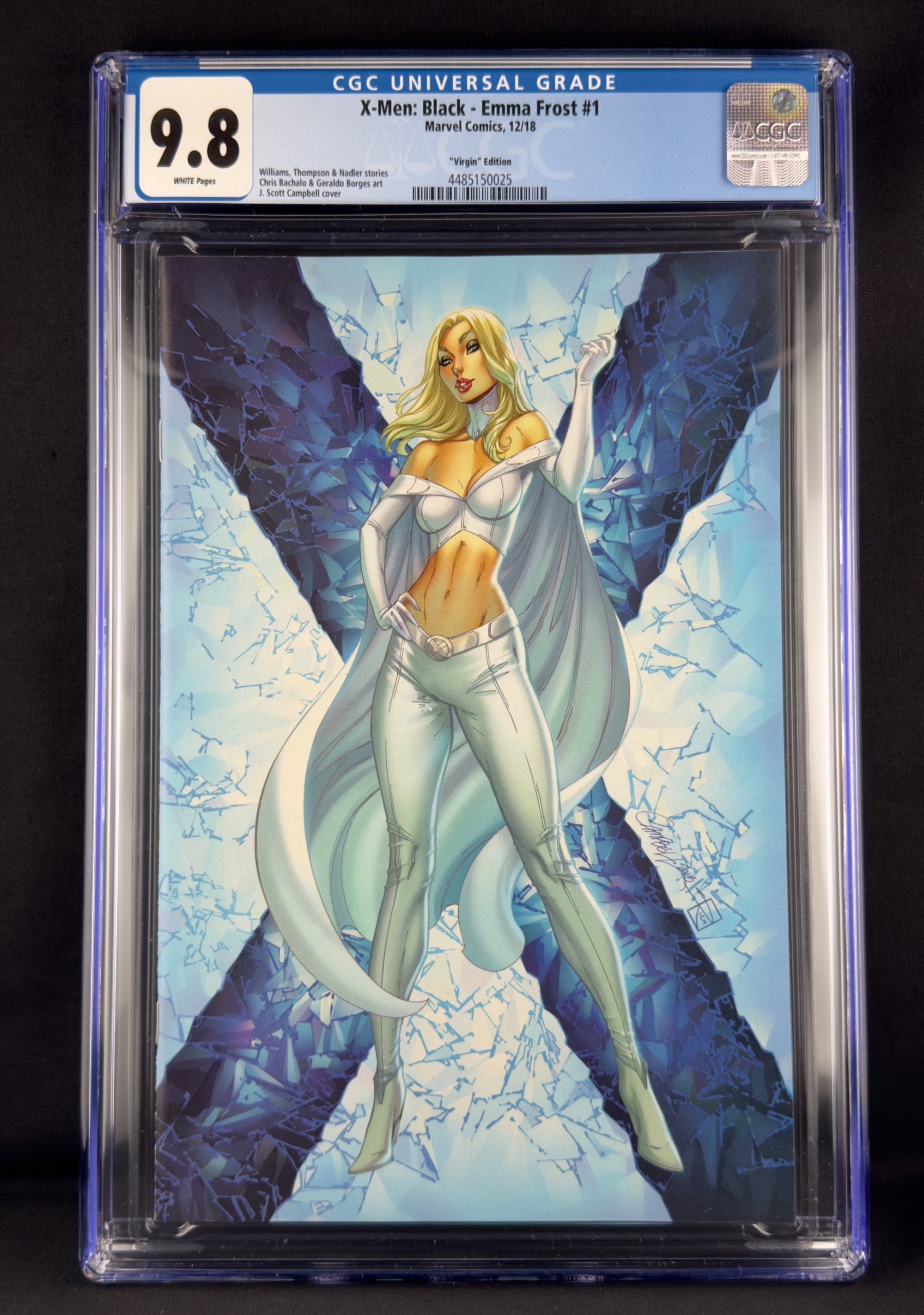 X-Men Black Emma Frost #1 (2018) CGC 9.8 J Scott Campbell Virgin 1