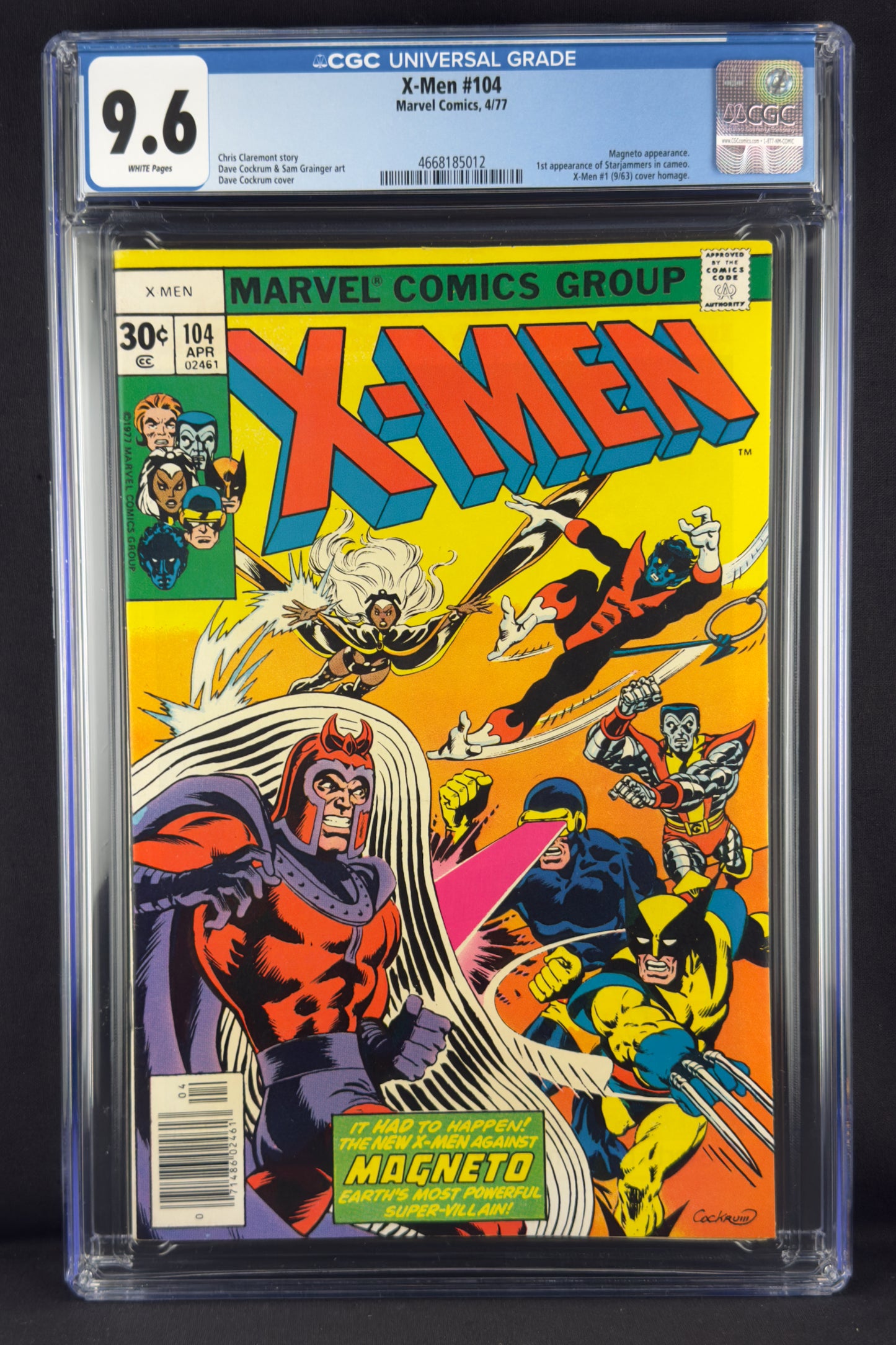 X-Men #104 (1977) CGC 9.6 - First cameo Starjammers.