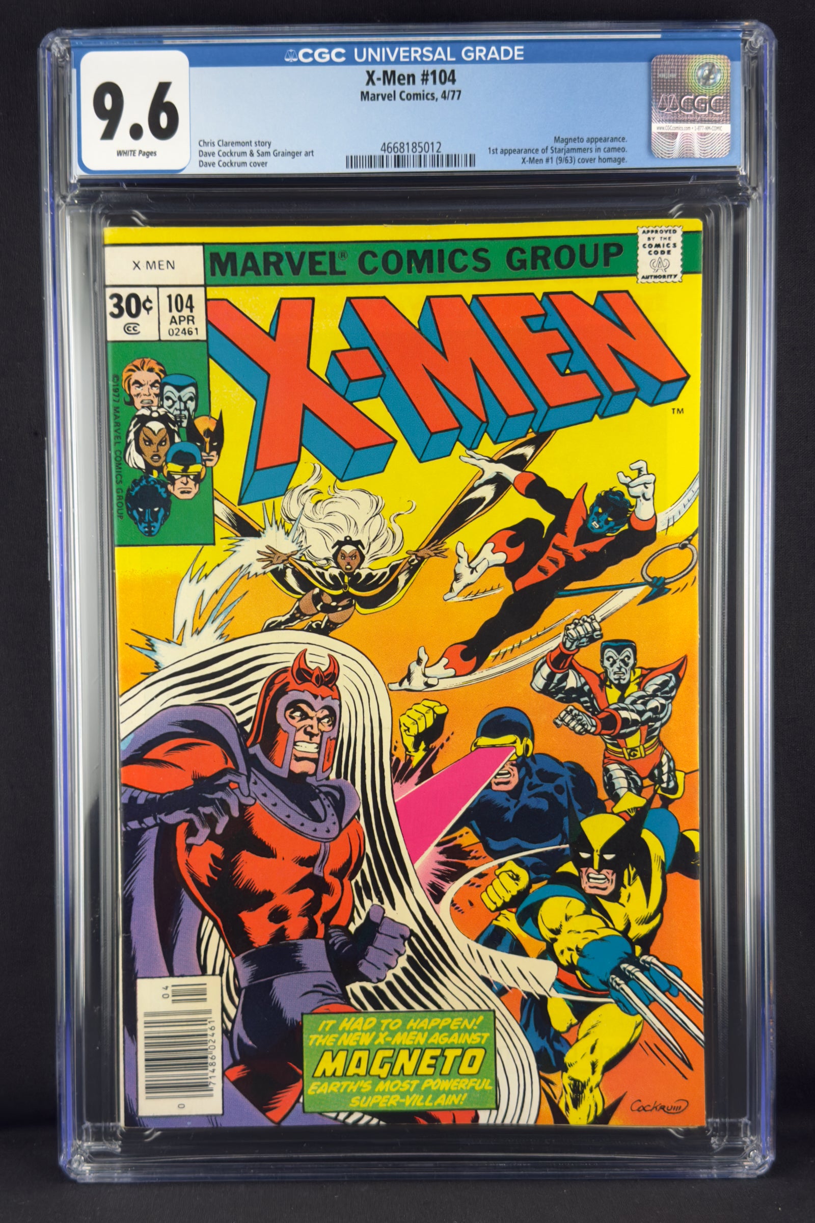 X-Men #104 (1977) CGC 9.6 - First cameo Starjammers.