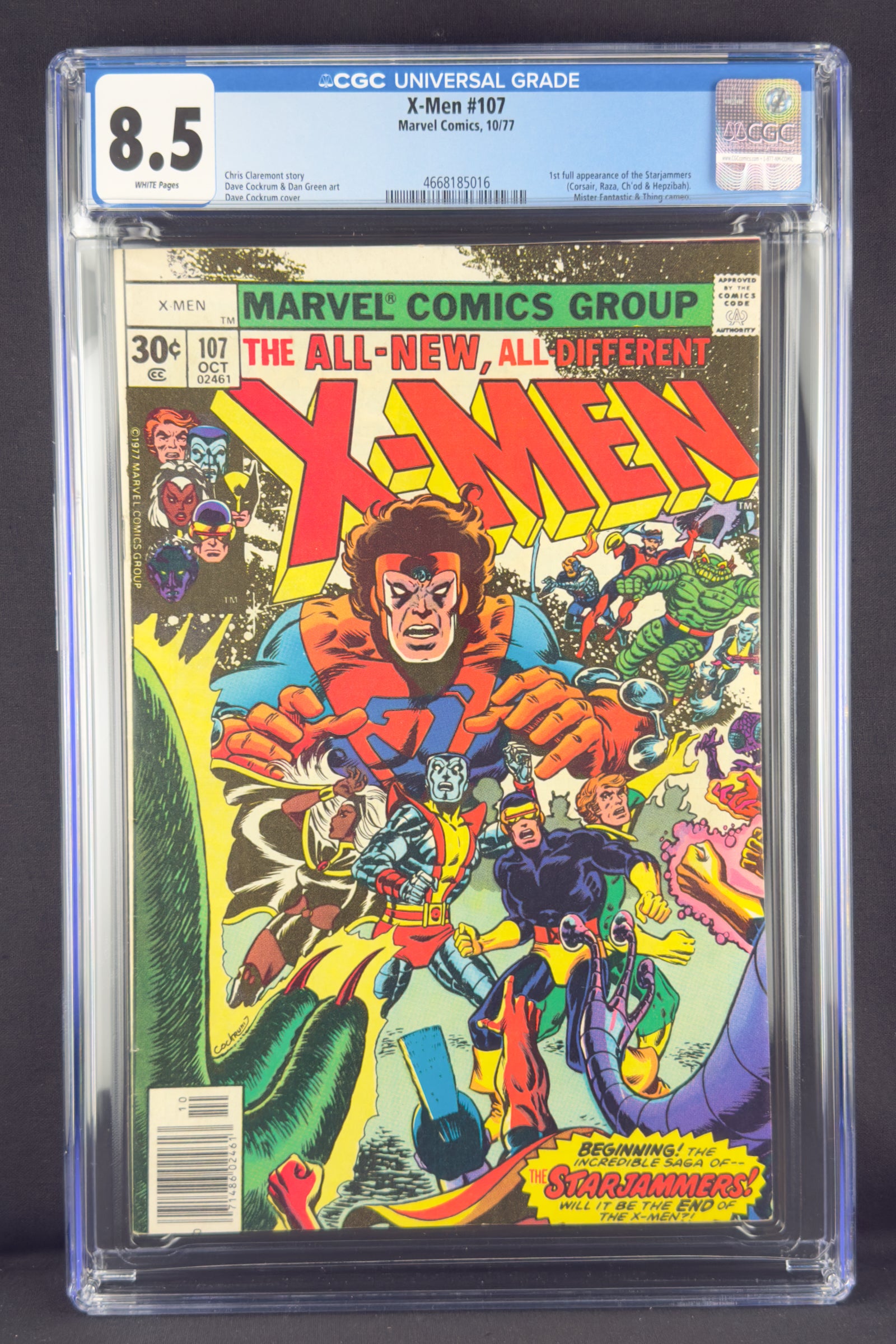 X-Men #107 (1977) CGC 8.5 - First full appearance of Starjammers.