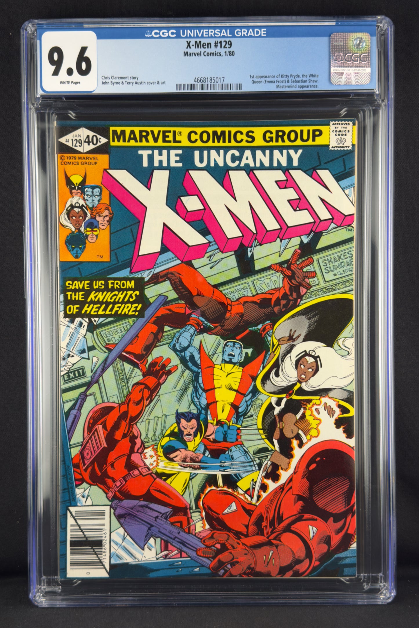X-Men #129 (1980) CGC 9.6 - 1st app White Queen (Emma Frost) - 1st Kitty Pryde
