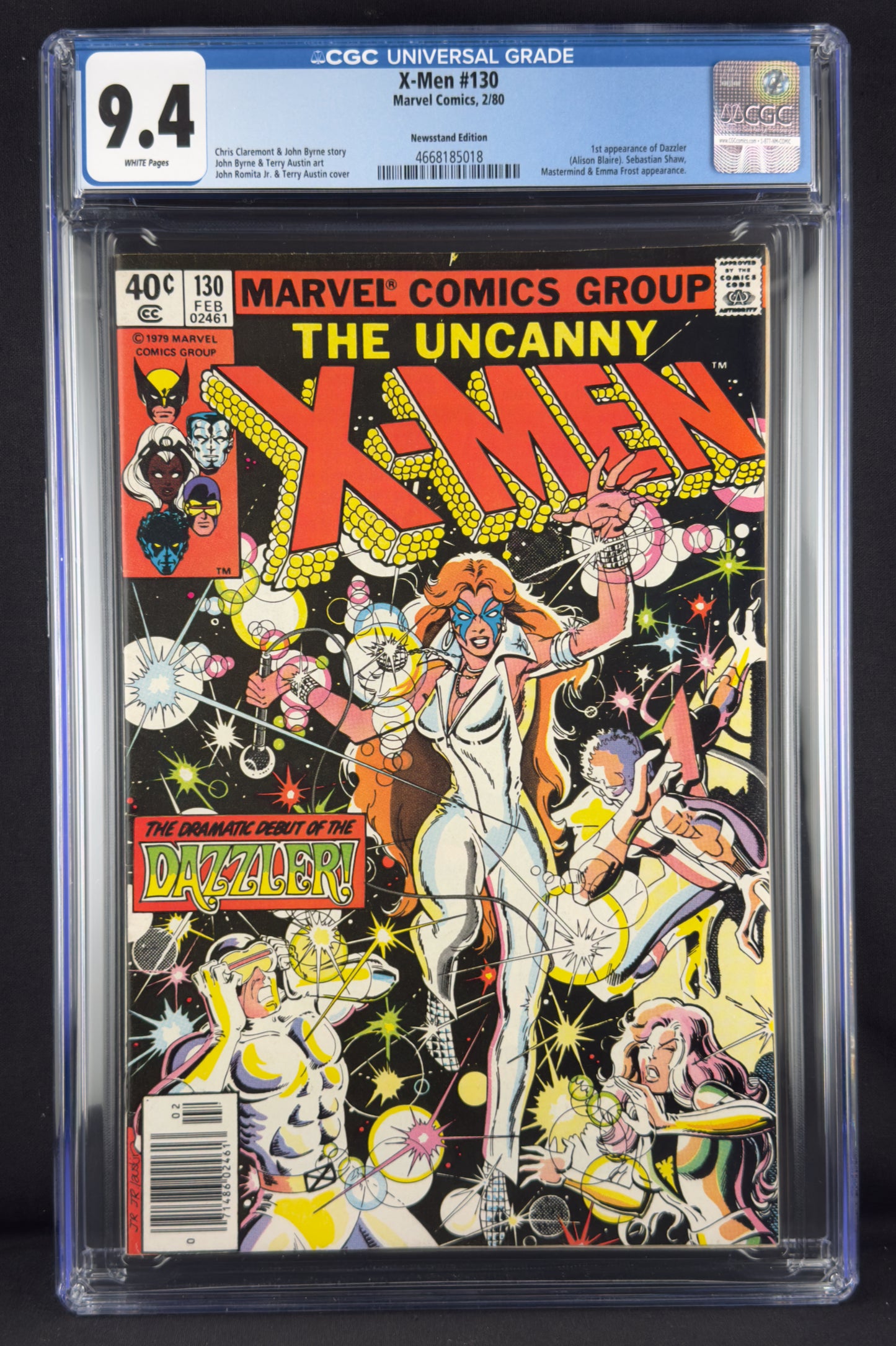X-Men #130 (1980) CGC 9.4 Newsstand Edition - 1st app Dazzler (Alison Blaire)