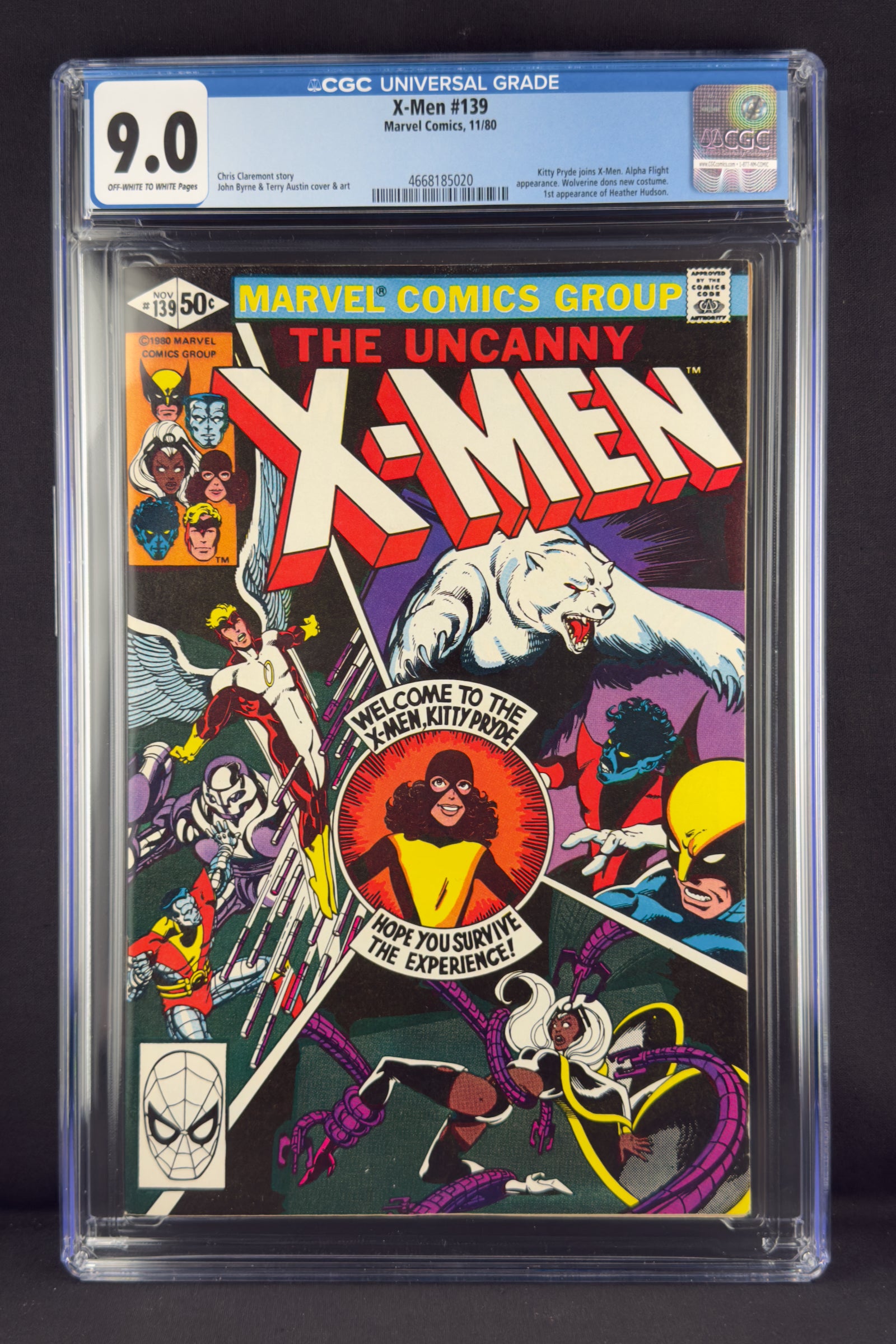 X-Men #139 (1980) CGC 9.0 - First appearance of Heather Hudson.
