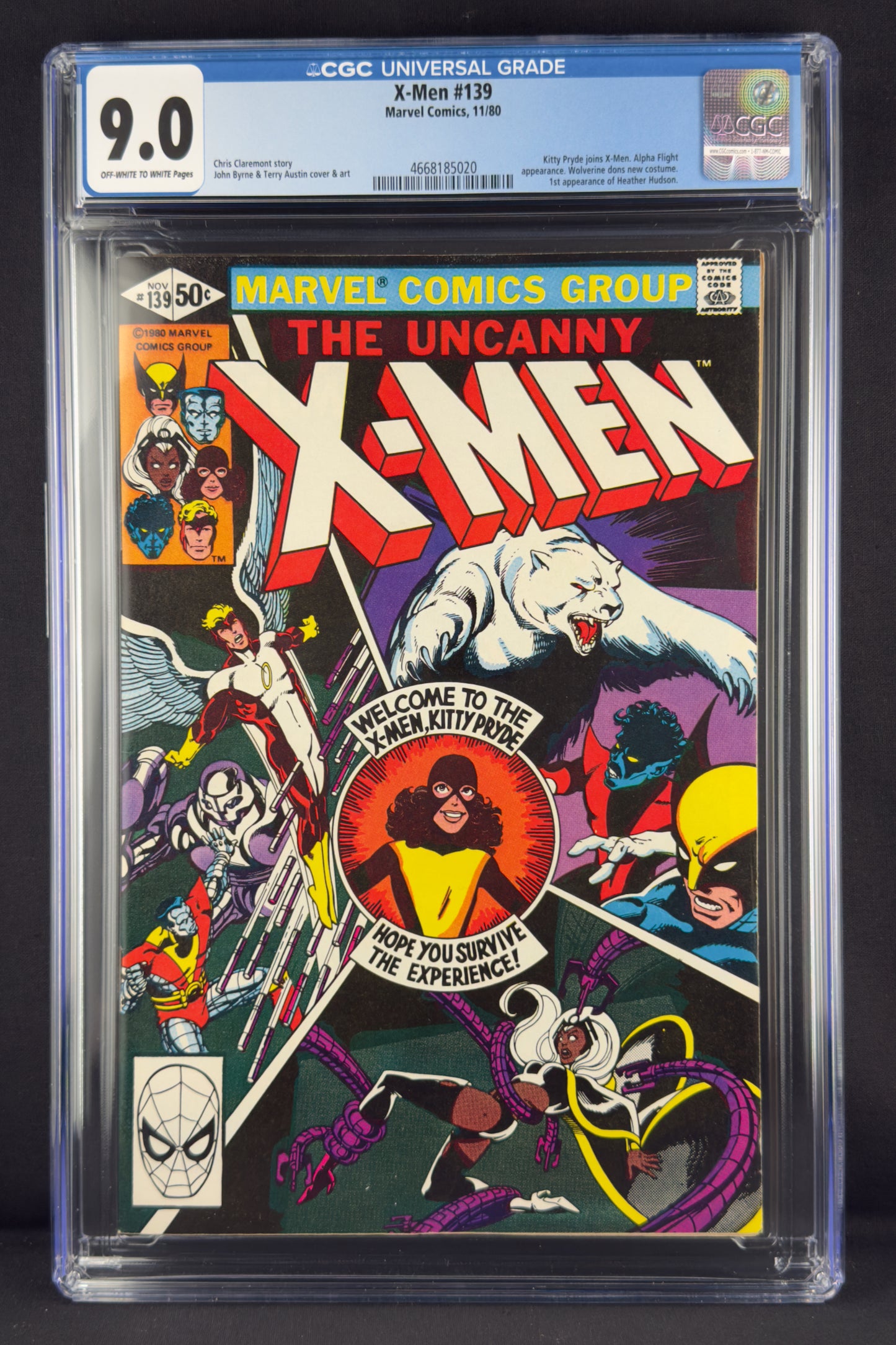 X-Men #139 (1980) CGC 9.0 - 1st app Heather Hudson - Kitty Pryde - Wolverine