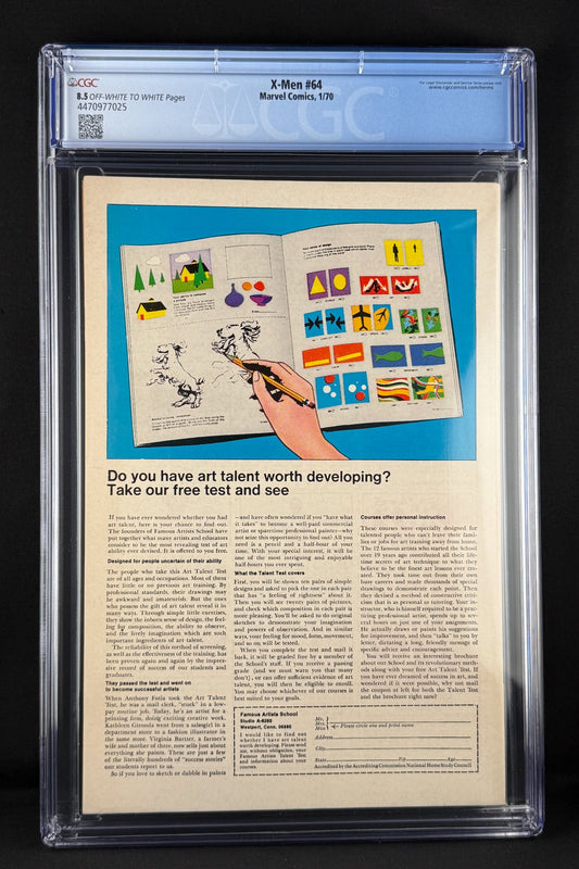 X-Men #64 (1970) CGC 8.5 - 1st app Sunfire (Shiro Yoshida)