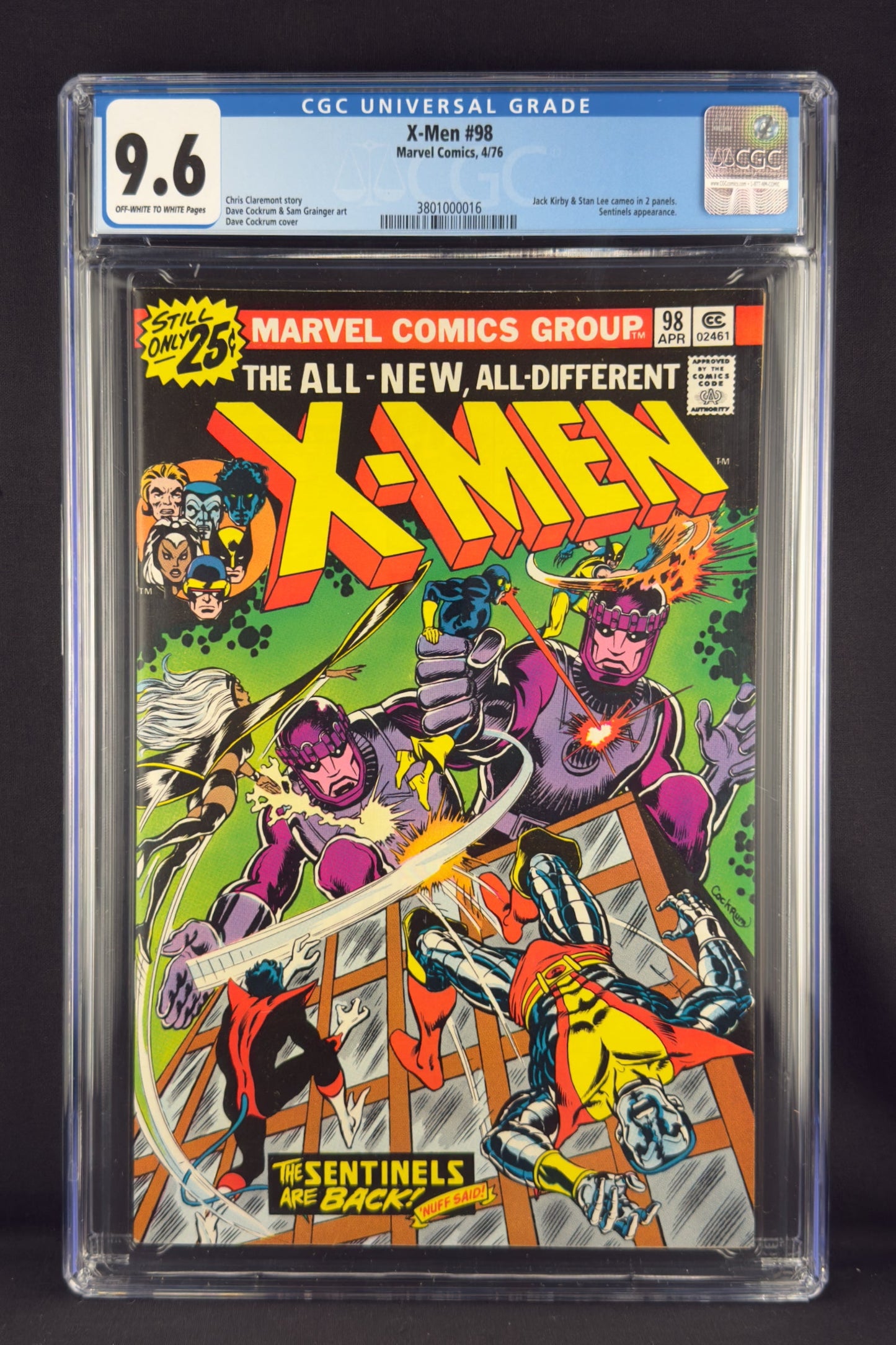 X-Men #98 (1976) CGC 9.6  Sentinels
